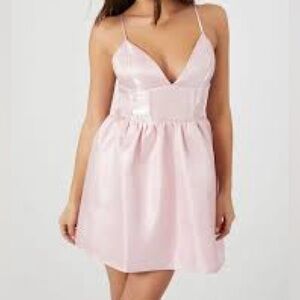 Forever 21 Blush Satin Mini Dress